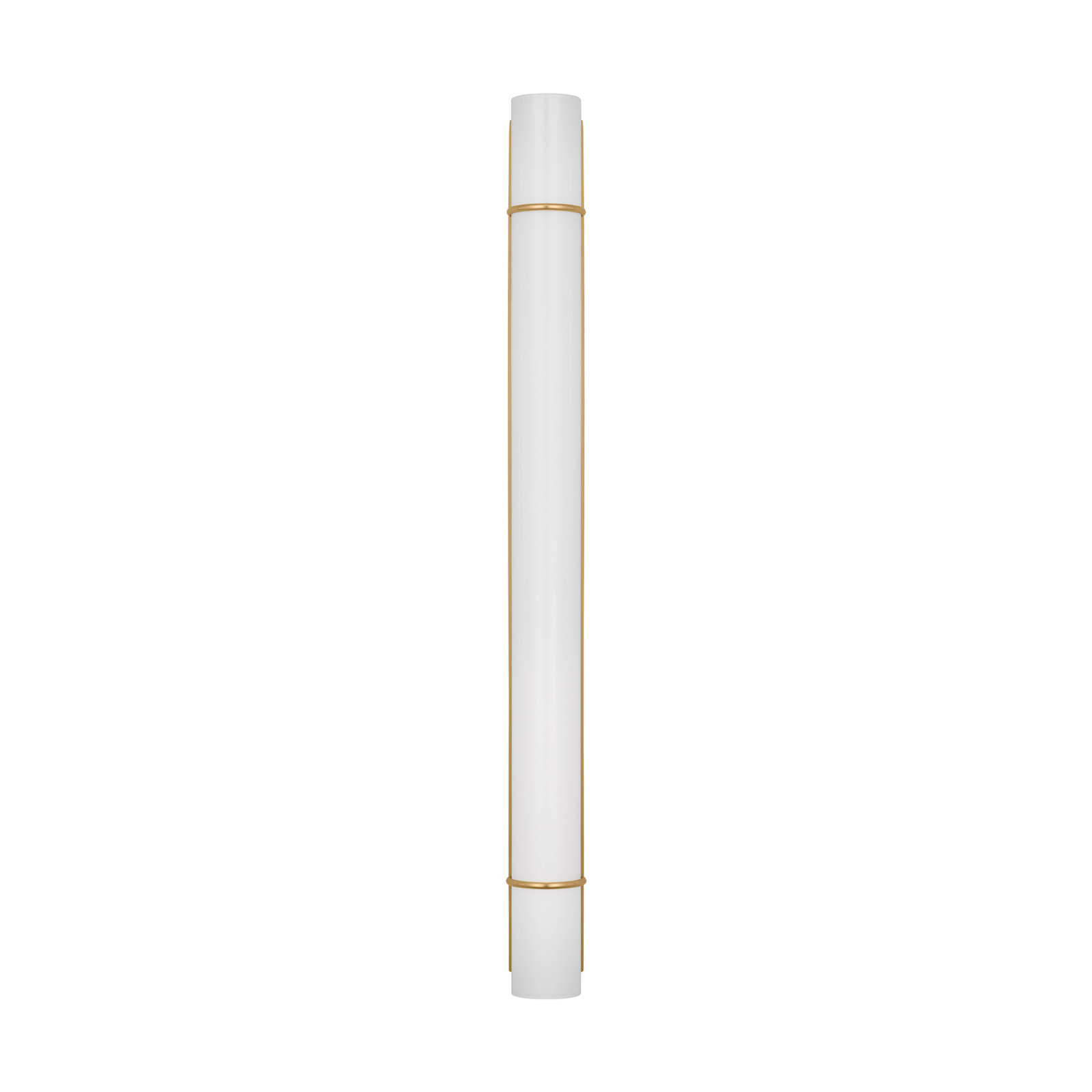 Romaine Single Frosted Dimmable LED Vanity Light, Brushed Brass