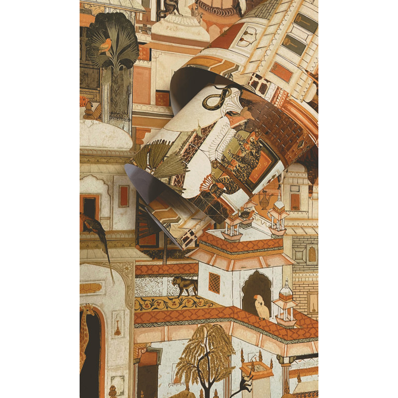 Rouleau de papier peint L 33 pi x l 21 po Amein, Orange