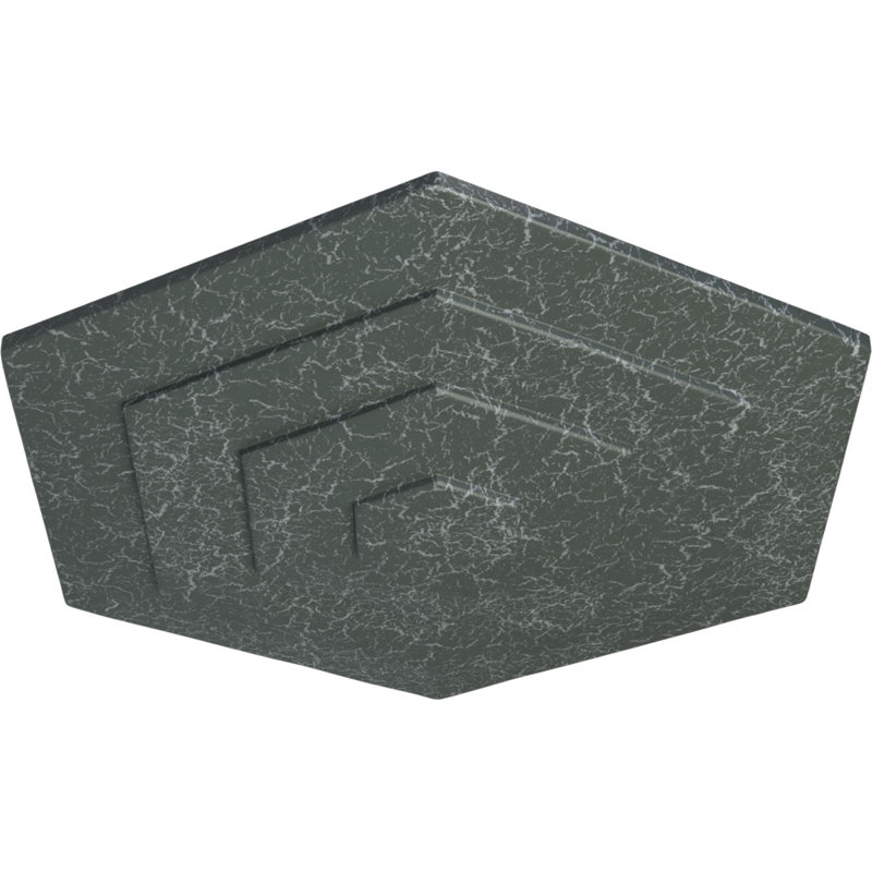 Endurathane Woodruff Ceiling Medallion, 23 1/4"OD x 7/8"P, Hand-Painted Athenian Green Crackle Finish, Athenian Green Crackle
