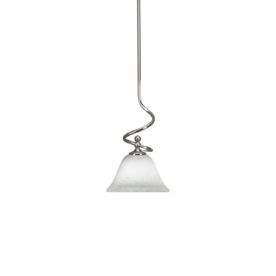 Gavinton Stem Hung Mini Pendant With 7" White Muslin Glass