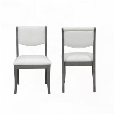Linen Upholstered Accent Kitchen Chair,Wooden Dining Chairs