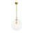 1-Light Clear Reeded Glass Globe Pendant