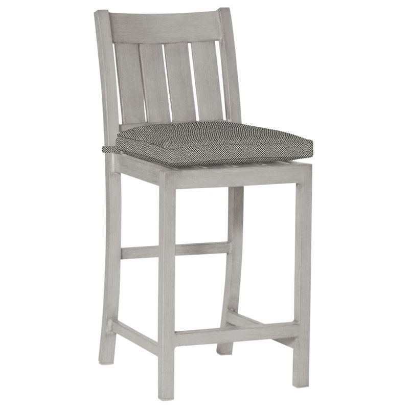 Tabouret de comptoir d'extérieur club 24 po, Pas de soudure, Intermix écorce, Huître