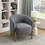 Fauteuil d'appoint en tonneau, tissu texturé et support à ressorts ensachés