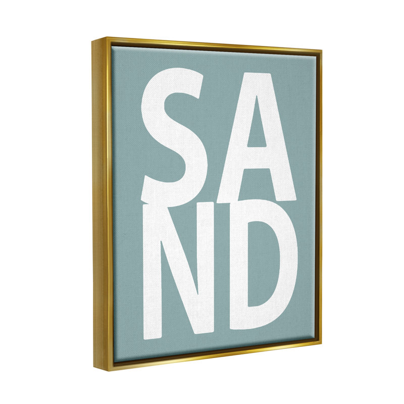 «Sand Expression» par Jamie Macdowell, H 21 po x l 17 po x P 1,7 po, Cadre flottant métallique doré