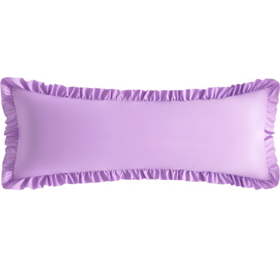 Ruffled Body Pillowcase, Brushed Microfiber Wrinkle & Fade Resistant Pillow Sham with Envelope Closure, 20" x 54" (Pack of 1)
