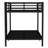 Full Over Metal Bunk Bed In Black, Suitable For Teens And Adults, Space - Saving, Noise Reduced, Frame No Box Spring Needed, Solid Construction, Under Storage, Design, Easy Assemble-146195244