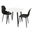 Aspen 3-Piece Dining Set - Compact Square Table & 2 Curved Plastic Chairs-705124021-705124020