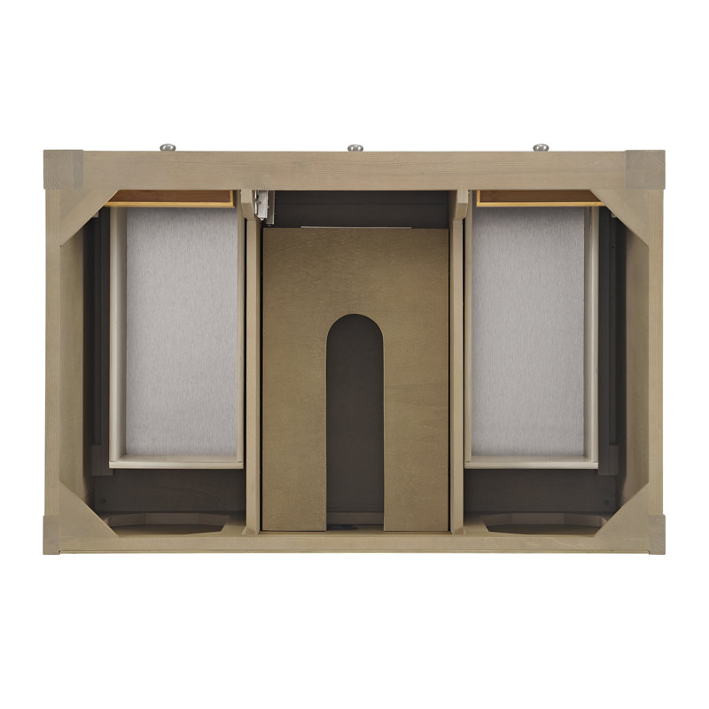 Breckenridge 36'' W Single Bathroom Vanity Base, Whitewashed Oak