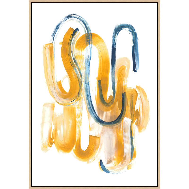 «Hello Yellow I» par Elena Carlie, peinture sur toile, H 45,75 po x l 31,75 po, Image au gel brossé