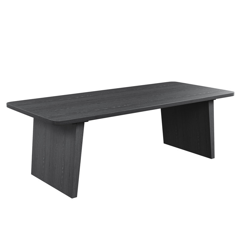 Table de salle à manger rectangulaire en bois Fika, Noir