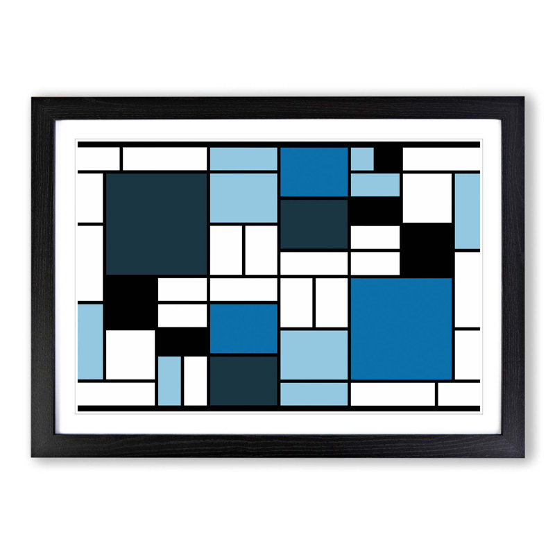 Piet Mondrian - Single Picture Frame Print, Black