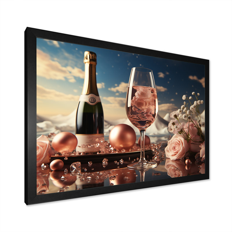 Bulles de rêves III sur toile, Cadre simple noir, H 16 po x l 32 po x P 1 po
