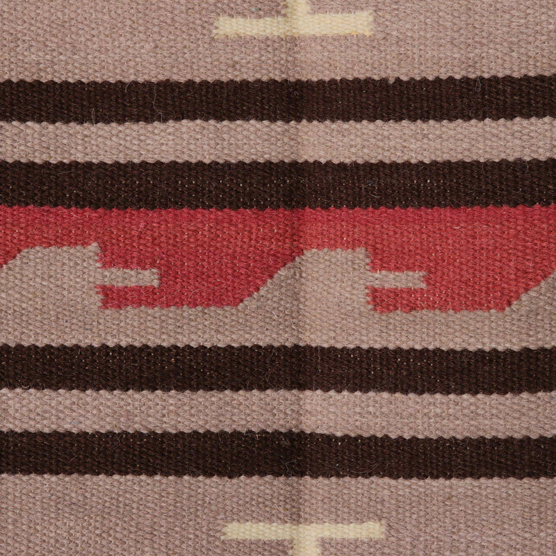 Tapis gris en laine sud-ouest fait main kilim Jailyn