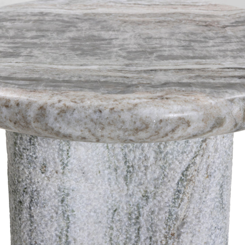 Waylie Small Marble End Table-River Grey Marble