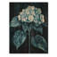 Hortensias monochromes dans l'ombre du jardin II - décoration murale en bois d'hortensias - sur bois de pin naturel-75934827