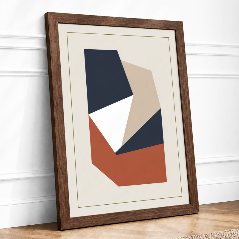 Tension Geometric - Framed Print, Walnut, A1 - 84.1 x 59.4 cm