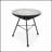 Nusa Rattan Side Table with Tempered Glass Top and Durable Polyethylene Base, Perfect for Outdoor Living Spaces-403906009