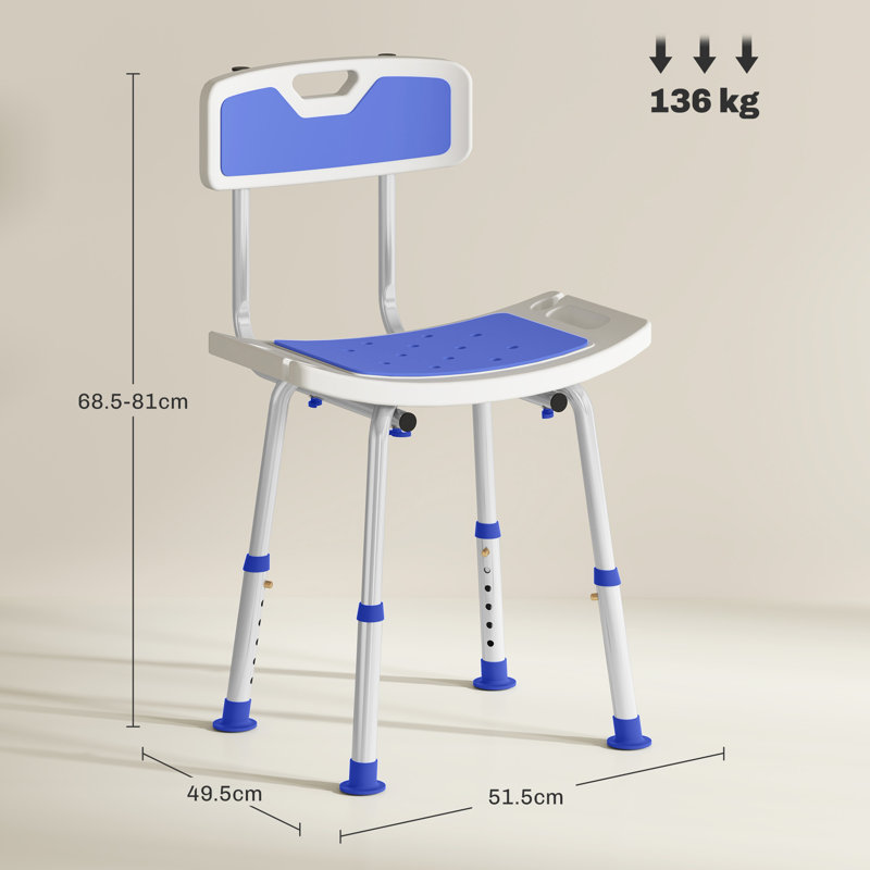 Shower Stool, Blue