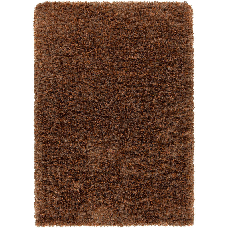 Tapis brun à poils longs Mairead, Rectangle 9 pi x 13 pi