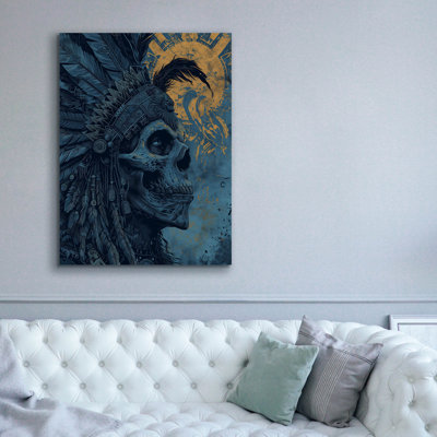 "Epic Graffiti" Aztec King "par r3darch0n, art mural sur toile