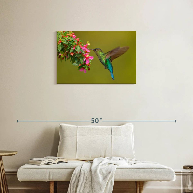 Brampt Hummingbird Feeding, 20" H x 30" W