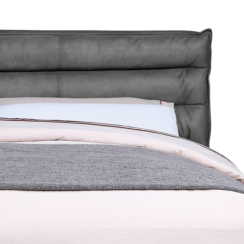 Lit plateforme tapissier Bowmanville, Grand, Gris
