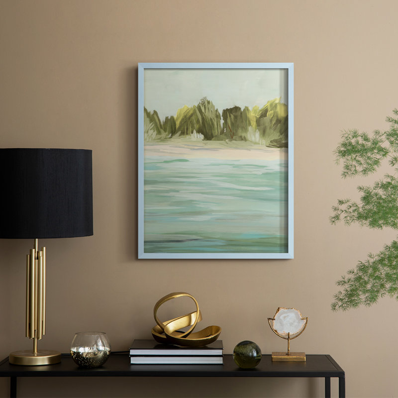 Offshore Horizon II, reproduction encadrée - bois massif, H 15 po x l 12 po, Bleu