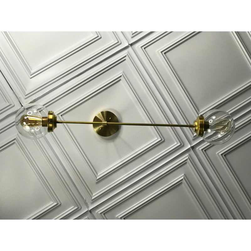 Shediac 2 - Light Dimmable Sphere Chandelier, Raw Brass, Clear