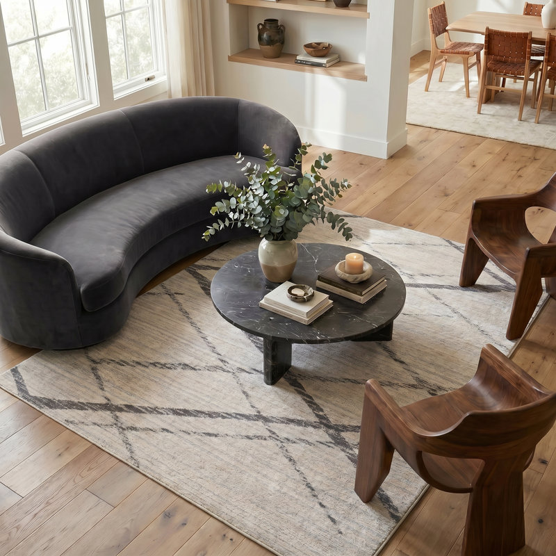 Kymiere Abstract Indoor Rug, Rectangle 9'2" x 12'5"