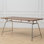 Modern Nut-Brown Rectangular Solid Wood Dining Table