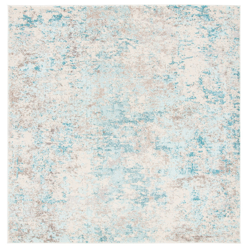 Yedidalga Performance Abstract Rug, Square 6'7"