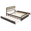 Lit plateforme en bois avec couchette et tiroirs Exquis