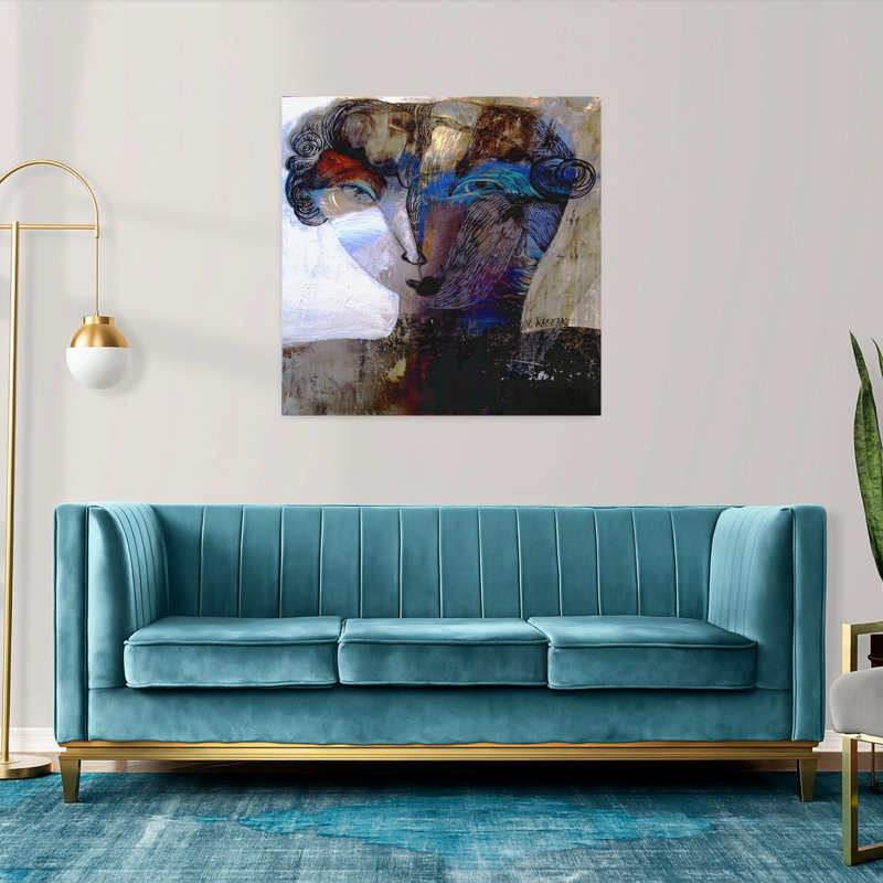 Art contemporain, art contemporain abstrait, H 36 po x l 36 po