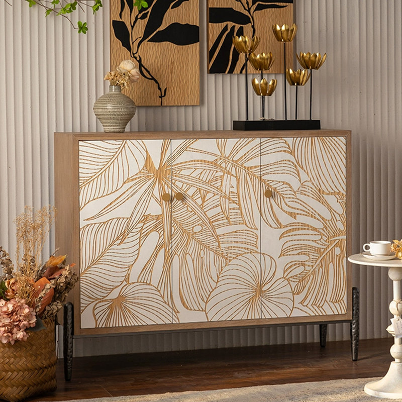 Retro Solid Wood Sideboard