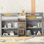 Lit mezzanine bas pour enfant avec tablettes à deux niveaux et DEL-620911079