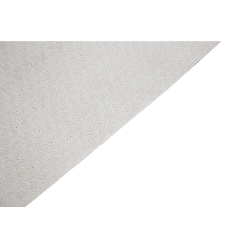 Tapis ivoire à motif géométrique, Tapis de couloir de 5 pi x 10 pi