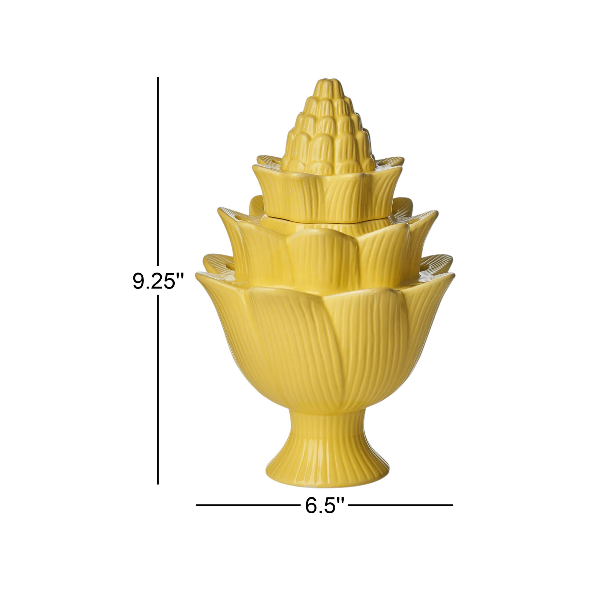 9.25'' Handmade Ceramic Table Vase, Yellow
