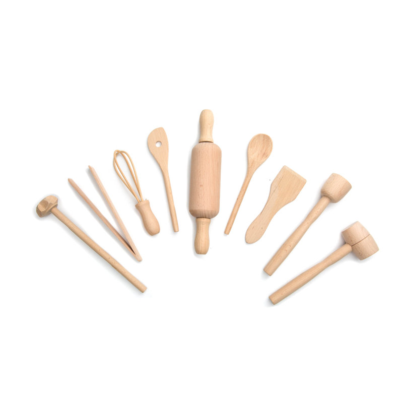Ensemble d'outils de cuisine pour enfants Fox Run Brands, bois, 9 pièces