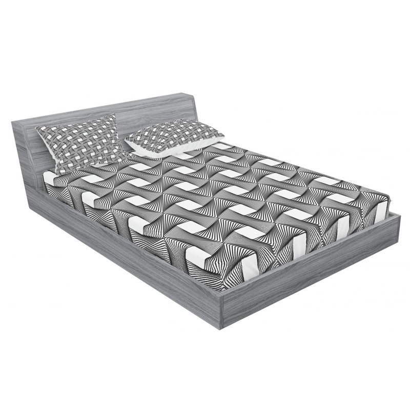 Crazy Microfiber Sheet Set, Queen Sheet Set + Fitted Sheet + 2 Pillowcases