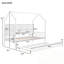 Wooden Full Size House Bed with Trundle and Shelf-663246174