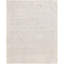 Rectangle Solid Color Hand-Knotted Wool/Cotton Area Rug in Beige-79992743