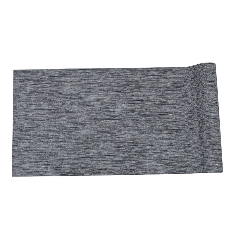 Mikyra 10m x 53cm Flocked Wallpaper Roll, Dark Grey