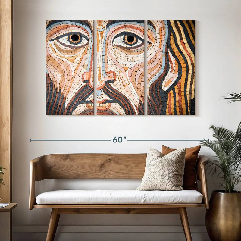 Leisha, Jésus-Christ, mosaïque, H 32 po x l 50 po