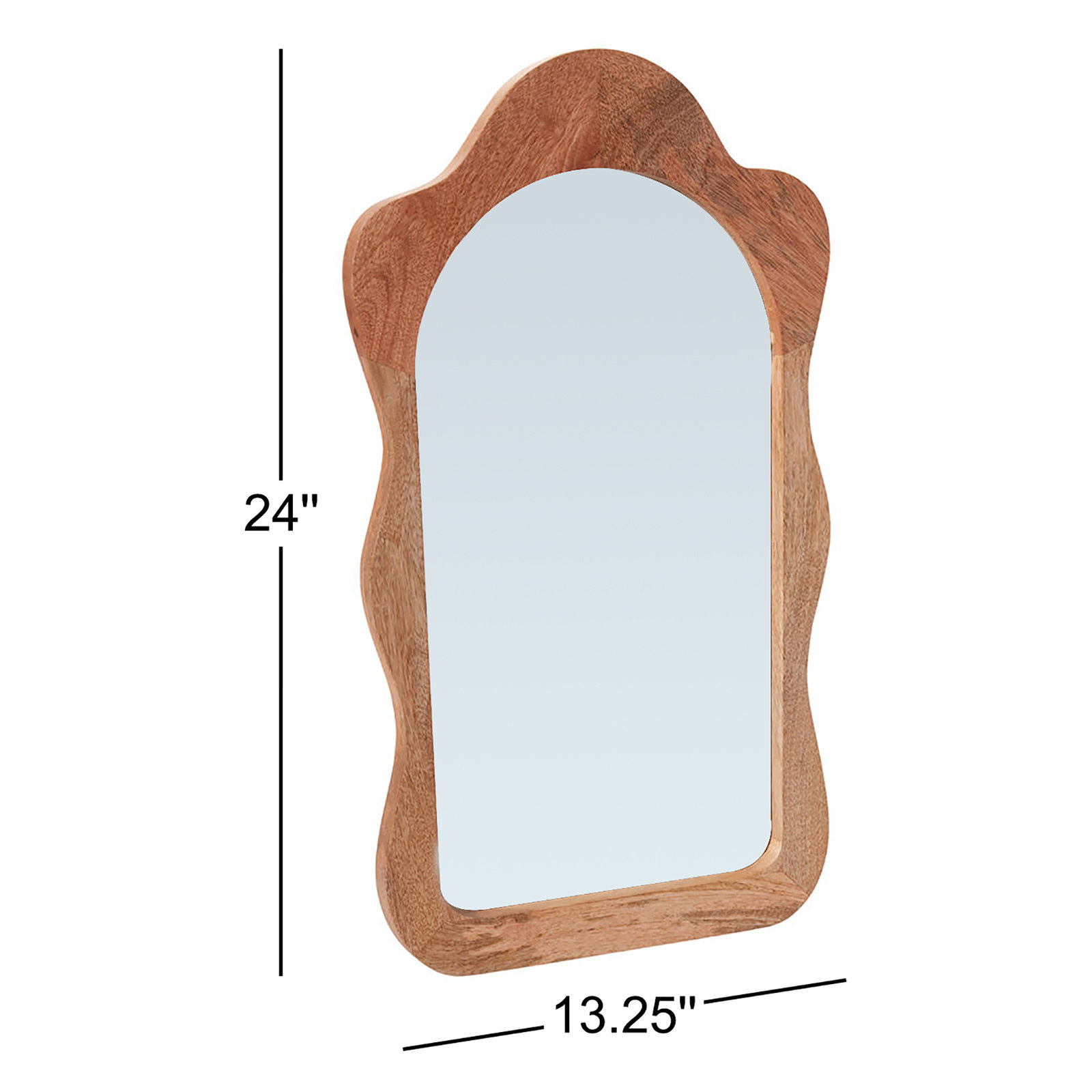 13" Mango Wood Accent Mirror