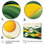 «Green and Yellow Line Art Mountain Valley - Meadow», ensemble de 5 pièces-1270113386