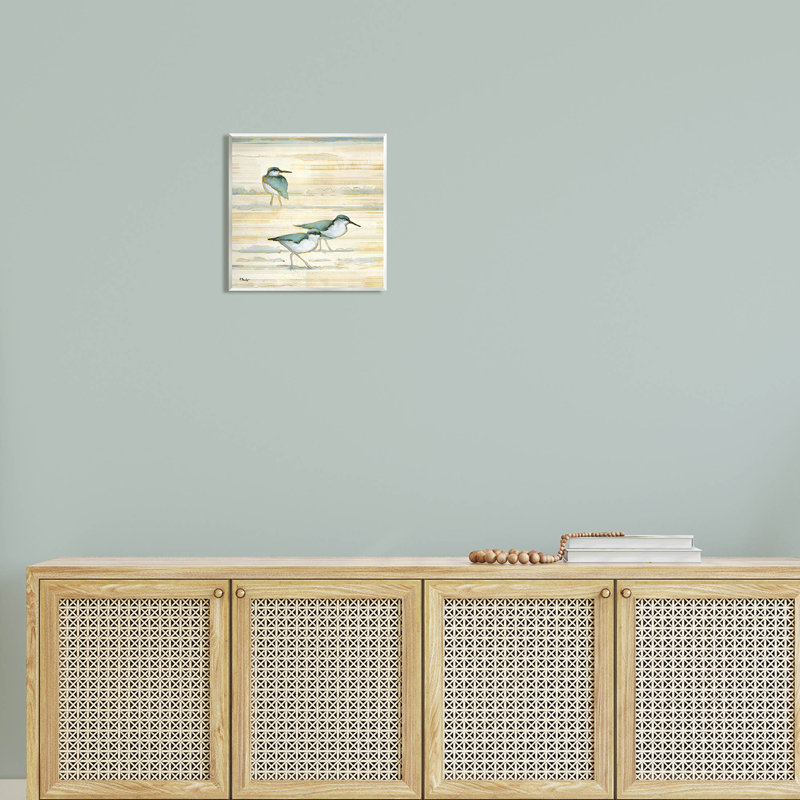 "Oceanside Sandpipers Beach Birds", art mural par Paul Brent