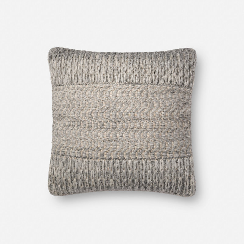 Wool Blend Throw Pillow, Polyester/Polyfill, Sand