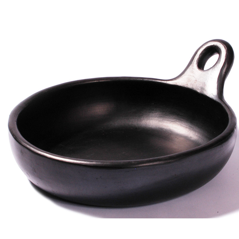 Batterie de cuisine ancienne, poêle à sauter en argile Chamba, grande, 64 onces, 64 oz