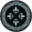 Tapis noir à bordure Goines-1669153377